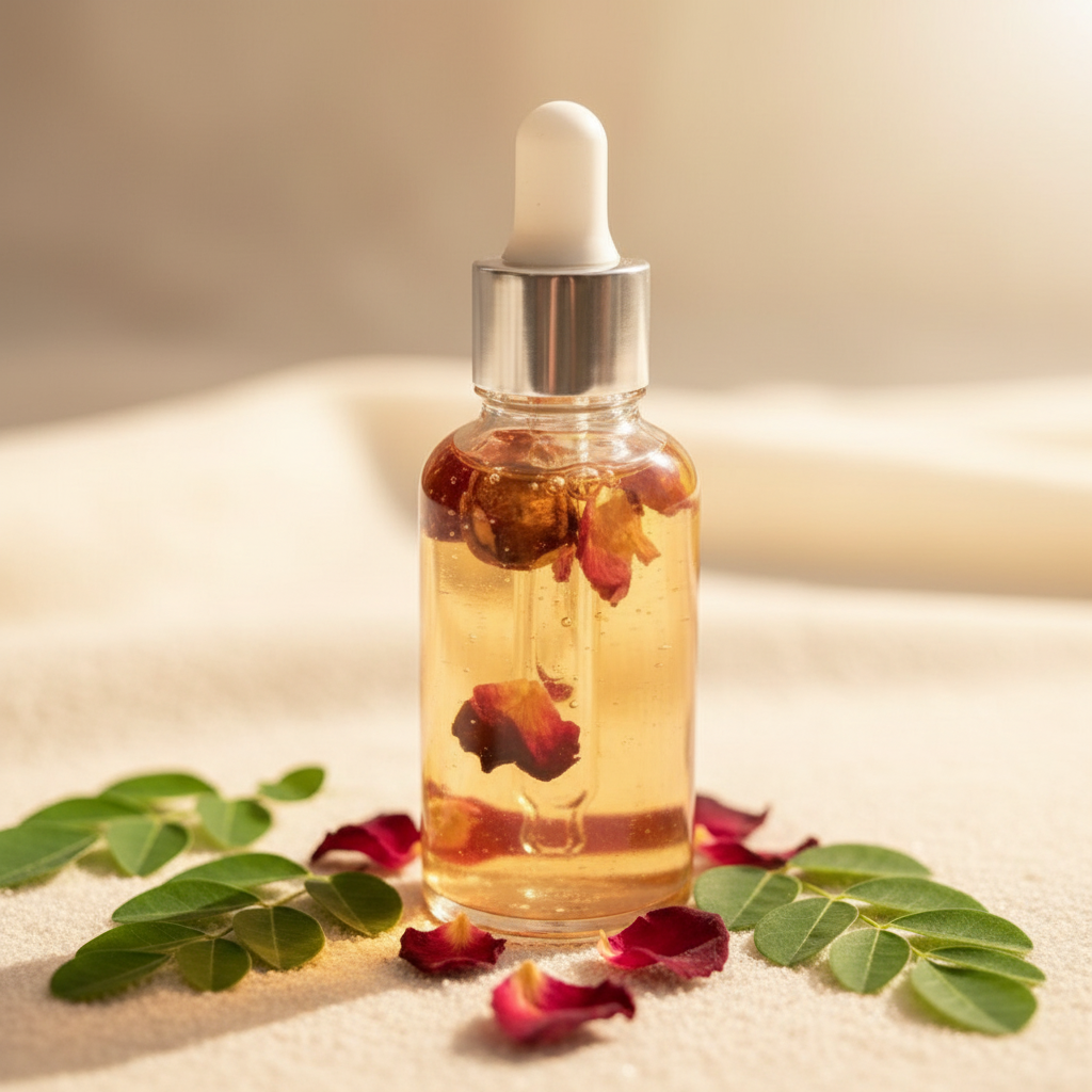 Serum de Manchas de Moringa con Petalos De Rosas para hydratar y darle esa suavida...