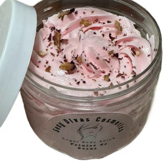 Rosas de petalos SugarBody scrubs para exfloriar el cuerpo