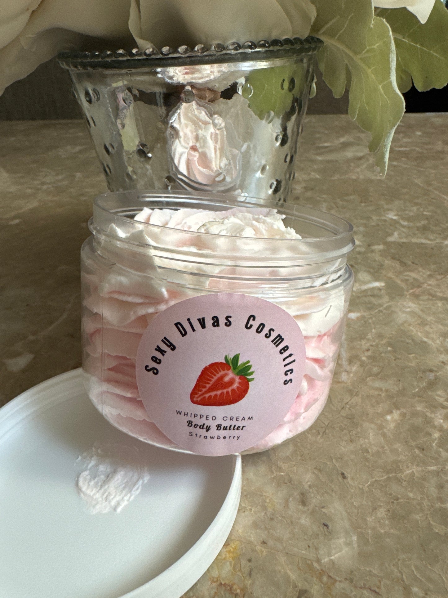 Sexy Divas Cosmetics Whipped Cream Body Butter Strawberry for the Body 4/oz