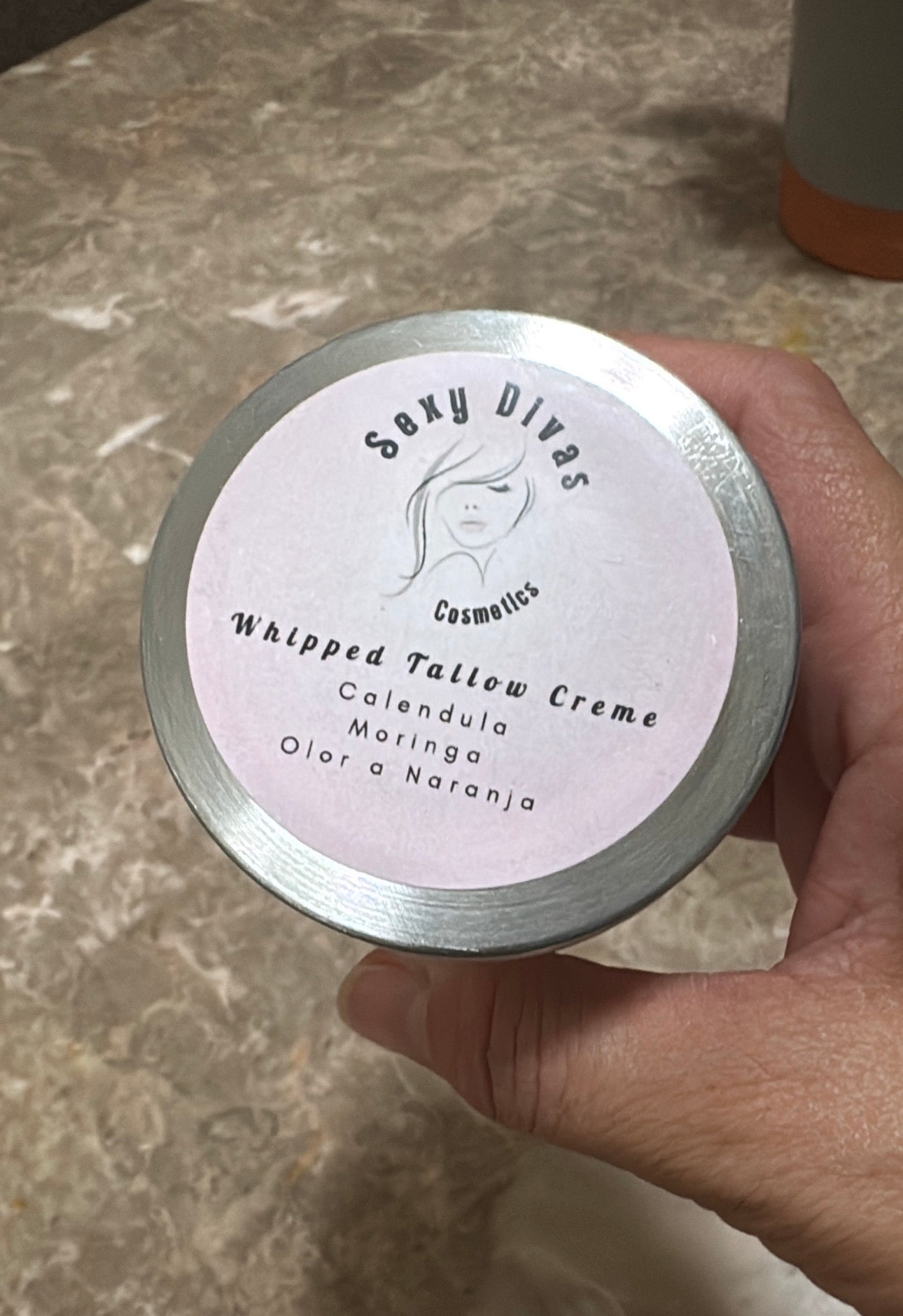 Whipped Beef Tallow & Organic cream with Collagen and Calendula Oil -Moringa  with Manzanilla smell /