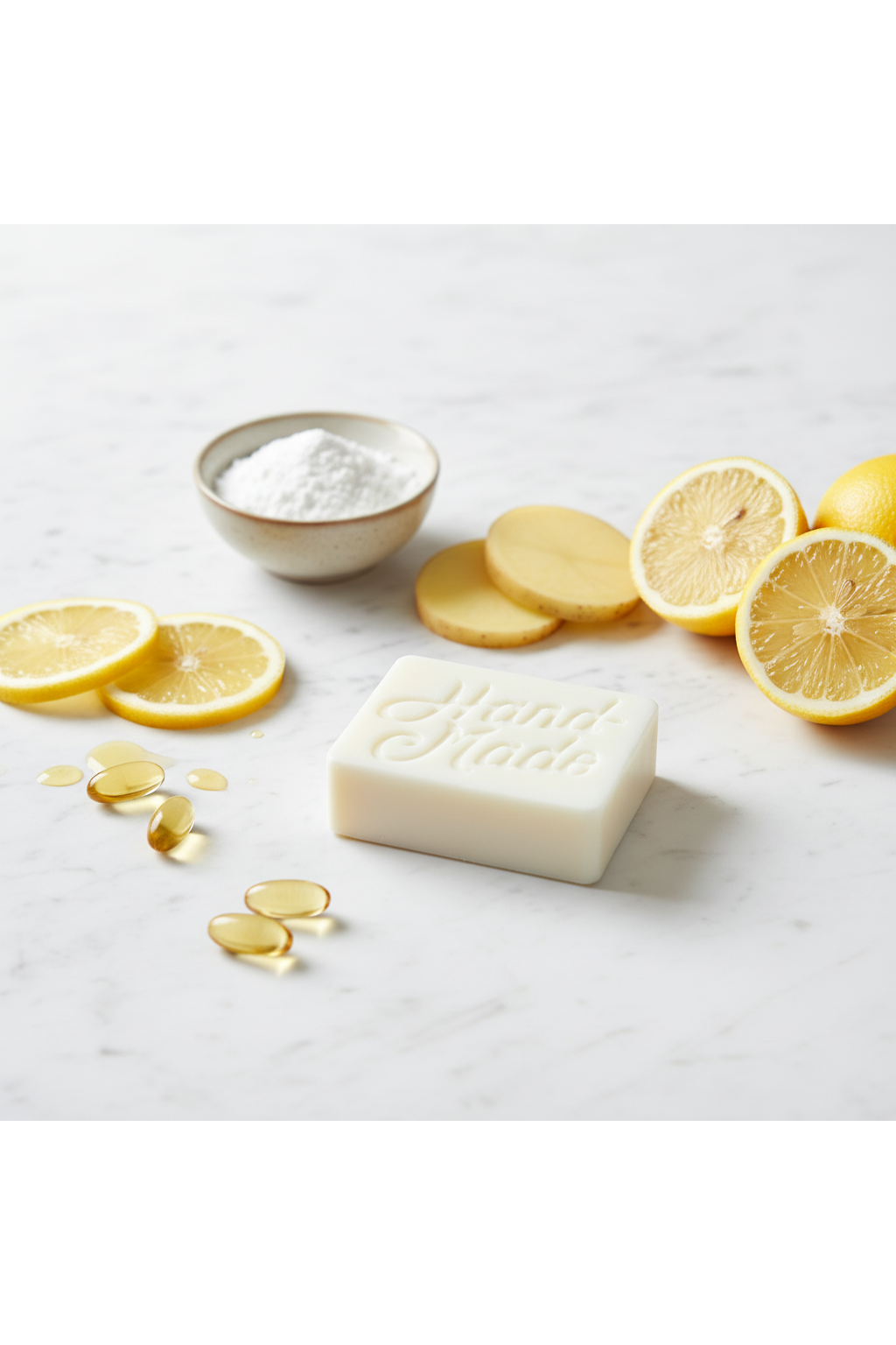 Hand-Made Jabon Aclarante 10g Natural Skin Brightening Soap with Potato Baking Soda &